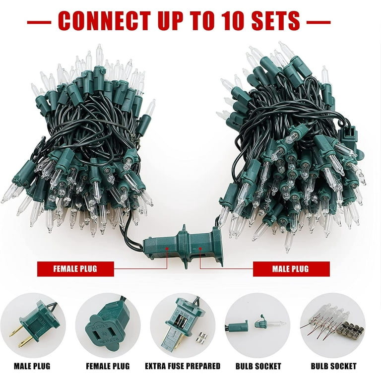 Holiday Home® 100 Ct Green Wire Mini Lights Christmas Décor - Clear - Foto 10