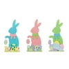 Set of 3 Pink, Blue and Green Easter Stand Up Welcome Bunnies 35"