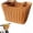 Brown-L, variant on RINAPI Bike Basket for Front Handlebar Kid Adult Bicycle Handlebar Wicker Basket Bike Decoration Waterproof with Leather Straps Accessories Basket(White)
