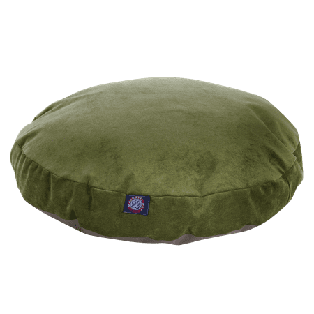 UPC: 0788995508502 | Majestic Pet | Villa Velvet Round Pet Bed For Dogs  Removable Cover  Fern  Medium