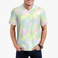 thumbnail image 2 of Balery Color Rabbit Printed Men’s Short Sleeve Polo Shirt, Midweight Men's Shirt,Golf Polo shirts -Small, 2 of 8