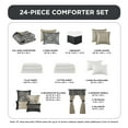 thumbnail image 6 of Regency Heights 24PCs Traditional Paisley Jacquard Comforter Set with Window Curtains,Room in a Bag,Cal King,24 Pieces-Black, 6 of 7