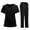 84# Black, variant on Scrubs for Women Set Stretch V-Neck Scrub Top & Cargo Pant Medical Uniform Nurse Sets with Pockets Hot Pink S