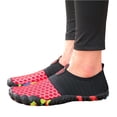 thumbnail image 2 of Barefoot Shoes for Women Wide Toe Box Non-Slip Breathable Hiking Footwear Lightweight Water Shoes for Walking Beach Pool Swim Outdoor Activities,Red 41, 2 of 4