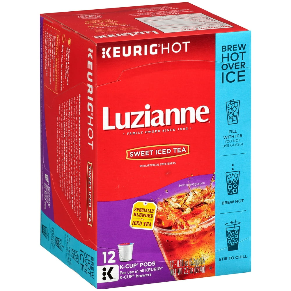 Luzianne Sweet Iced Tea Single Serve KCup Pods, 12 Ct