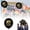 B, variant on Graduation Gifts 12 Inch Black and Gold Graduation Latex Balloons Thickened Round Party Decoration for Event Atmosphere
