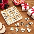 thumbnail image 3 of 45 Piezas Adornos De madera Sunnimix Con Bandeja De Almacenamiento Manualidades Con Adornos De Corazones, 3 of 8