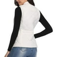 thumbnail image 3 of Chaleco de mujer con cuello alto Chalecos Chaleco acolchado Chaqueta ligera sin mangas con bolsillos con cremallera (XXL), 3 of 5