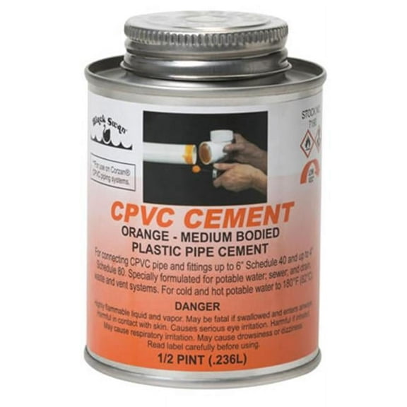 Black Swan Manufacturing 7195 CPVC Solvent 16 oz Cement Orange Med Bodied