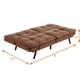 thumbnail image 3 of Mainstays Memory Foam Futon, Camel Faux Suede Fabric My Lux Decor Round, 3 of 11