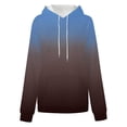 thumbnail image 4 of Dazajoo Plus Size Sweatshirts for Women Long Sleeve Oversized Gradient Color Pullover Hoodies with Pocket 2024 Winter Womens Loose Drawstring Hooded Tops Deals of Today,Coffee,M, 4 of 5