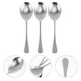 thumbnail image 3 of NUOLUX 3Pcs Stainless Steel Buffet Spoons Practical Food Serving Spoons (Silver), 3 of 6