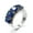 Blue, variant on 10mm Multi-color Olive Green Blue CZ Stones Band Women 925 Silver Ring Size 6-10