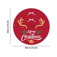 thumbnail image 2 of E Festive Tree Skirt With Reindeer Santa Design Red White Color Scheme For Christmas Decoration And Home Holiday Setting, 2 of 7