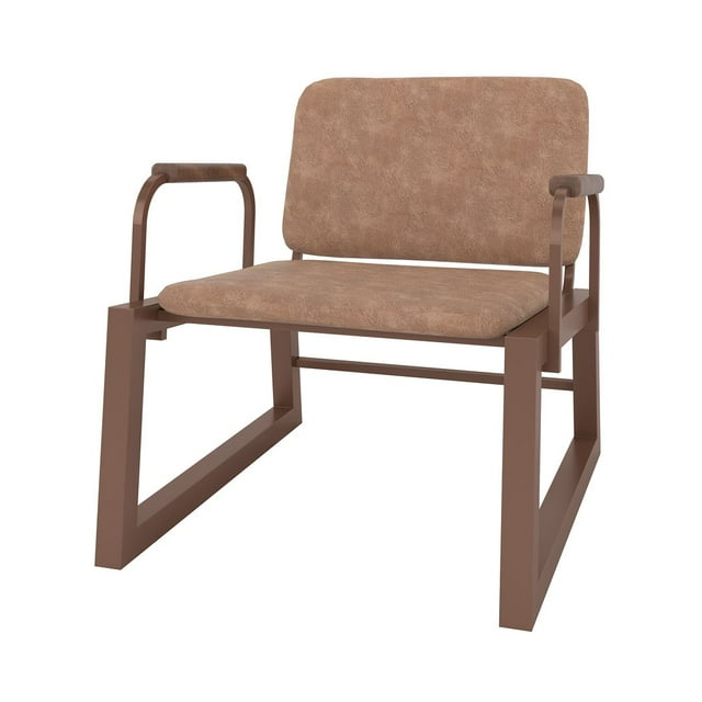 Manhattan Comfort Whythe Fauteuil d'Appoint Bas en Cuir PU 1.0 en Corten