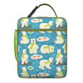 thumbnail image 5 of Bear Insulated Lunch Bag Box Teen Reusable Lunch Tote Bag with Front Pocket Lunch Box Containers Work Hiking, 5 of 6