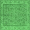 thumbnail image 1 of Ahgly Company Indoor Square Oriental Emerald Green Traditional Area Rugs, 6' Square, 1 of 4
