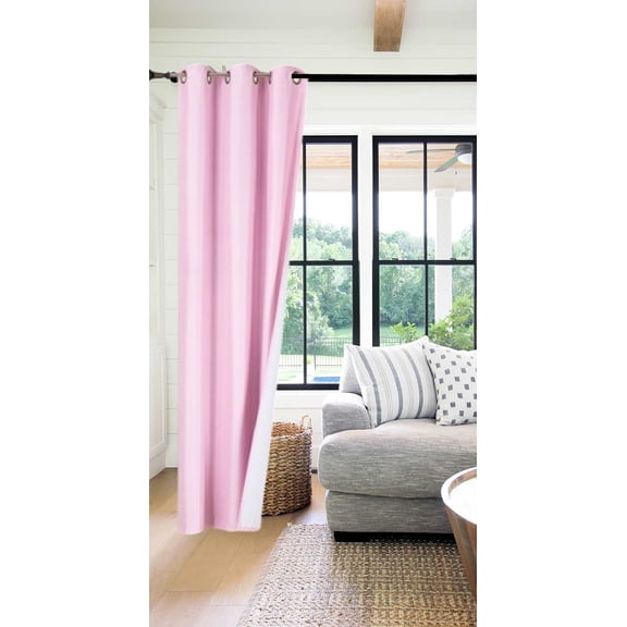 Gorgeous Home Linen K86 Hotel Quality Grommet Top Blackout Window Curtain, Light Pink, 1 Panel, 95" Length