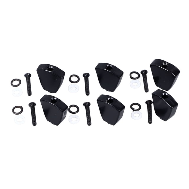 6PCS Guitar Tuner Peg Buttons, Metal Machine Head Tuning Key with Trapezoidal Design, for Most Guitars Replacement Spare Tuner Peg