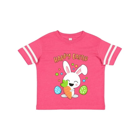 

Inktastic Happy Easter Bunny with Eggs and Carrot Gift Toddler Boy or Toddler Girl T-Shirt
