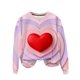 thumbnail image 5 of Uootdi Valentine's Day Sweatshirt for Women Crew Neck Love Heart Printed Graphic Sweatshirts Casual Holiday Long Sleeve Graphic Tee Tops Gift, 5 of 9