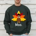 thumbnail image 2 of VBARHMQRT Chandails à Col Rond pour Hommes Action de Grâce Dinde Automne Grande Taille Sans Capuche Pulls Mode Chandails Logo Imprimé Vêtements Hauts Hop Chandails Surdimensionnés, 2 of 5