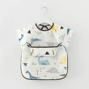 Baby Bibs Kids Toddler Long Sleeve Scarf Waterproof Art Smock Feeding Bib Apron Pocket Infant Boys Girls Burp Cloth Bandana Bibs Short 3 90 0-2 Years