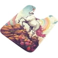 thumbnail image 5 of SKYSONIC Toiletry Mat Unicorn Mountain Print, Fluffy Plush Absorbent Bath Rugs Carpet with Non Slip Bottom for Bathroom Floor Toilet Tub and Shower, 5 of 7