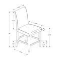 thumbnail image 3 of 45" x 35.5" x 80" Brown Leather Look Counter height 2pcs Dining Chair, 3 of 4