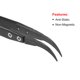 thumbnail image 3 of Uxcell 5.12''x0.39'' Pinzas de precisión antiestáticas ESD extremadamente puntiagudas de acero inoxidable negras 4 Pcs, 3 of 3
