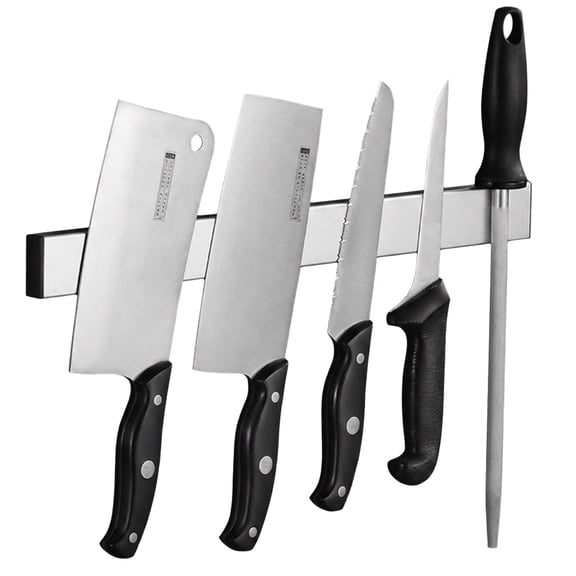 Magnet Knife Strip for Wall, No Drilling Magnetic Knife Holder for Kitchen Tool Organizer, 15.6 Inch