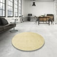 thumbnail image 4 of Ahgly Company Machine Washable Indoor Square Abstract Sun Yellow Area Rugs, 7' Square, 4 of 7