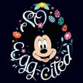 thumbnail image 2 of Women's Mickey & Friends Easter So Egg-Cited Graphic Tee Navy Blue Small, 2 of 4