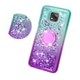 thumbnail image 2 of SOGA Quicksand Cover Cute Girl Phone Case Compatible for Motorola Moto G Power 2021 Case, with Ring for Magnetic Car Mounts and Lanyard - Purple / Teal, 2 of 5