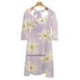 thumbnail image 4 of Lazy Daisy Pattern Sweetheart Knot Flared Dress Fashion Design Large Size Loose Dress Flowers Floral Floral Pattern Floral, 4 of 5