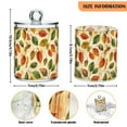 thumbnail image 5 of Yayeee 4 Pack Qtip Holder Bathroom Cotton Swab Canister with Lid Clear Dispenser Set, Beige Leaves, 5 of 6