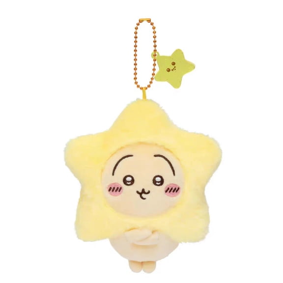 Chiikawa Star Wish Series Plush Keychain – Cute Usagi Hachiware Flying Squirrel Stuffed Toy Five-Pointed Star Pendant Gift