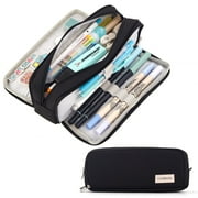 CICIMELON Large Capacity Pencil Case, Black pencil pouch