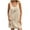 Beige, variant on Ashirexll Sundresses for Women, Casual Dresses for Women, Summer Fashion Round Neck Solid Color Sleeveless Pocket Button Dress