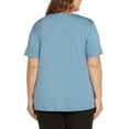 thumbnail image 4 of Matty M Women's Top Sz XL Reg Short Sleeve Side Tie Tee Blue, 4 of 4