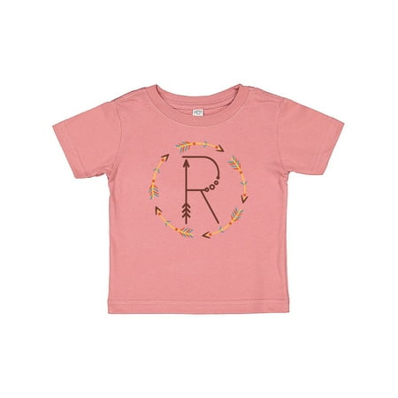 

Inktastic R Monogram Letter Tribal Wreath Gift Baby Boy or Baby Girl T-Shirt