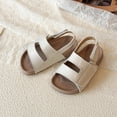 thumbnail image 7 of Duqingm Toddler Girl Summer Shoes Toddler Girls Jelly Sandals Soft Rubber Sole Closed Toe Summer Shoes Mary Jane Dress Princess Flat Beige,12.5, 7 of 7