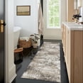 thumbnail image 3 of BERTHMEER 2'x6' Washable Abstract Runner Rugs for Hallway Kitchen Entryway Laundry Room Bathroom Non-slip, Brown, 3 of 4