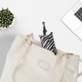 thumbnail image 4 of Unique Bargains 1 Set Travel Recycle Shopping Bag Lightweight Shoulder Bag Nylon Shopping Bag Black White, 4 of 6