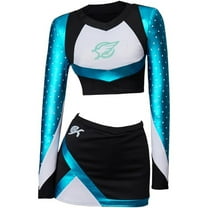 Women's Cheerleader-Inspired Outfit - Maddy Perez Sporty Crop Top & Mini Skirt Set