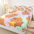 thumbnail image 4 of Erosebridal Kids Birthday Capybara Full Size Sheets, Galaxy Star Sky Bed Sheets, 4 Pieces, 4 of 5