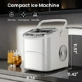 thumbnail image 4 of Electactic Countertop Ice Maker Self-Cleaning Portable Ice Maker Machine with Handle 9 Bullet-Shaped Ice Cubes Ready in 6 Mins 26Lbs/24H with Ice Scoop and Basket for Home Kitchen Party (White), 4 of 9