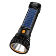thumbnail image 1 of Linterna LED multifunción solar/recargable, con luz estroboscópica de emergencia y batería, fuente de alimentación de emergencia y cable de carga USB, carga rápida (1PC), 1 of 5
