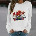 thumbnail image 2 of IROINNID Women's Long Sleeve Sweatshirt Round Neck Mid-Length Comfy Christmas Print Autumn Tops Regular Pullover Sweatshirts, White, 2 of 6