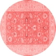 thumbnail image 1 of Ahgly Company Indoor Round Oriental Red Traditional Area Rugs, 4' Round, 1 of 4